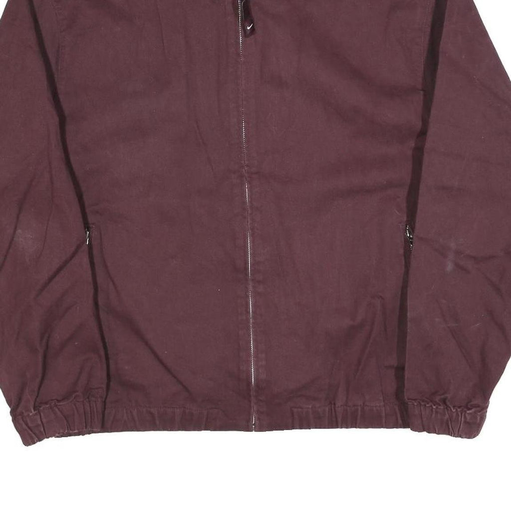 NIKE Mens Maroon Jacket M Cotton Blend Classic Zip Casual Outerwear