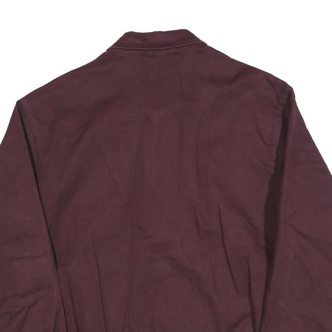 NIKE Mens Maroon Jacket M Cotton Blend Classic Zip Casual Outerwear