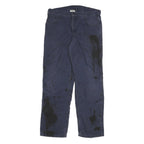 CARHARTT Mens Cotton Blend Blue Relaxed Straight Trousers W38 L34 Workwear
