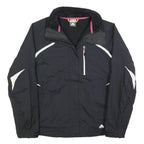 NIKE Womens Black Polyester Blend Zip Jacket M Sportswear Lightweight Warm