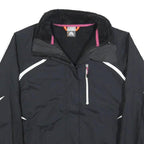 NIKE Womens Black Polyester Blend Zip Jacket M Sportswear Lightweight Warm