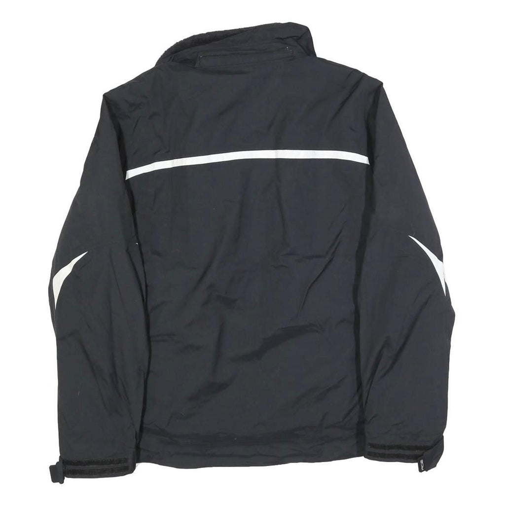 NIKE Womens Black Polyester Blend Zip Jacket M Sportswear Lightweight Warm