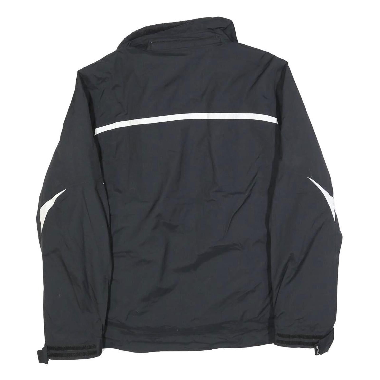 NIKE Womens Black Polyester Blend Zip Jacket M Sportswear Lightweight Warm