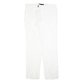 JUST CAVALLI Womens Cotton Blend White Regular Fit Straight Leg Trousers W36 L36