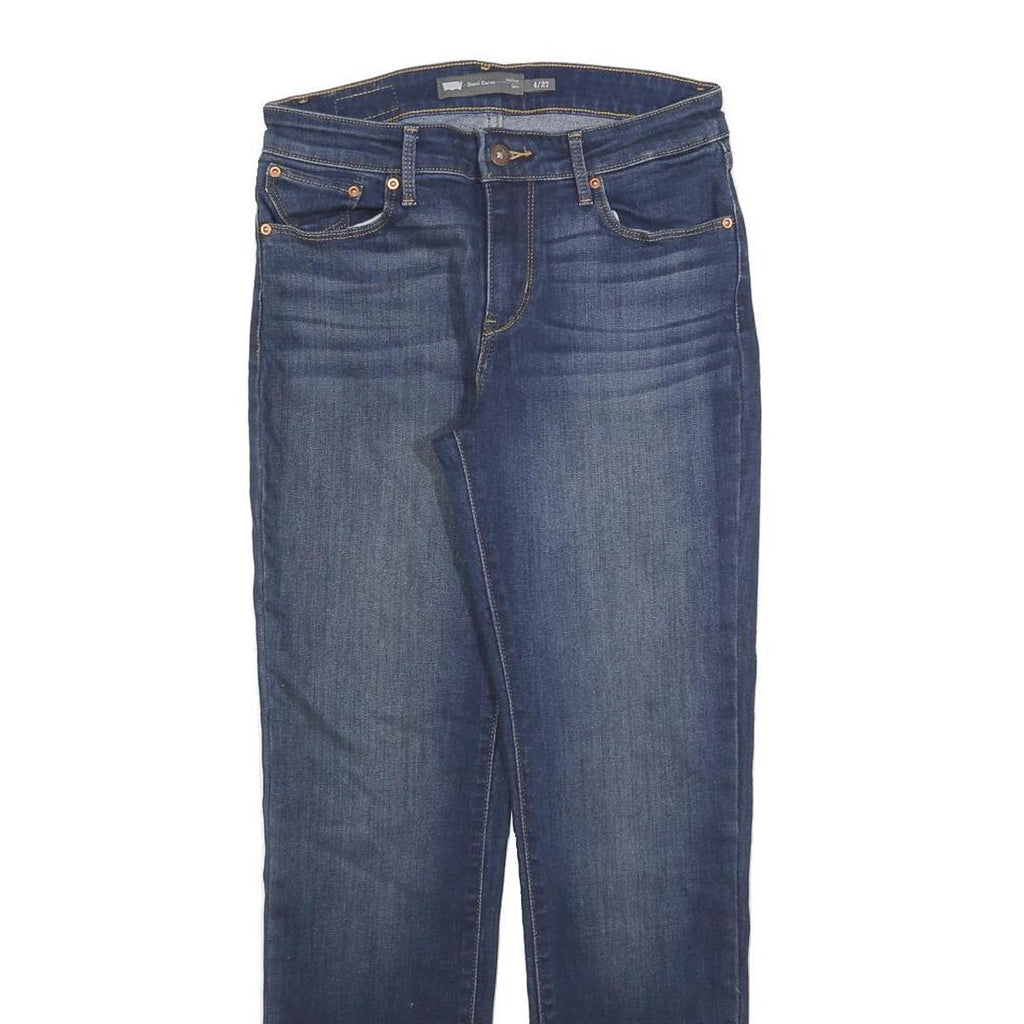 LEVI'S Womens Jeans Blue Slim Skinny Denim Medium W27 L30 Stylish Zip Fastening