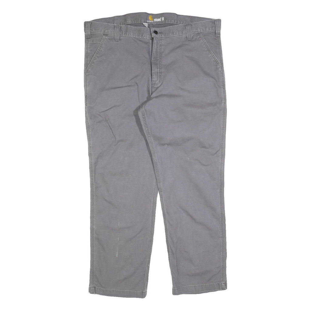 CARHARTT Mens Cotton Blend Grey Relaxed Fit Straight Trousers W40 L30 Workwear
