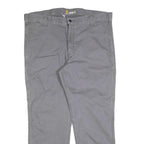 CARHARTT Mens Cotton Blend Grey Relaxed Fit Straight Trousers W40 L30 Workwear