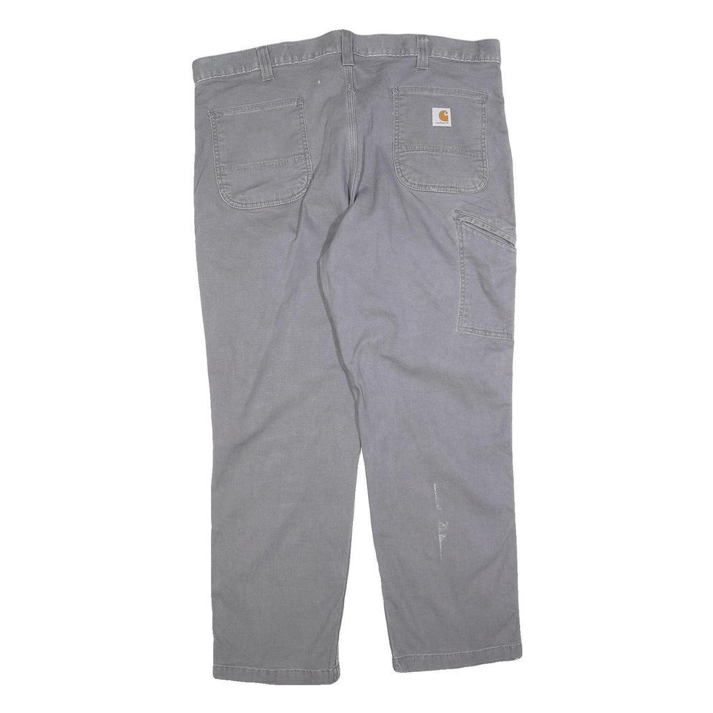 CARHARTT Mens Cotton Blend Grey Relaxed Fit Straight Trousers W40 L30 Workwear
