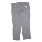 CARHARTT Mens Cotton Blend Grey Relaxed Fit Straight Trousers W40 L30 Workwear