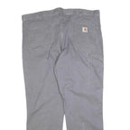 CARHARTT Mens Cotton Blend Grey Relaxed Fit Straight Trousers W40 L30 Workwear