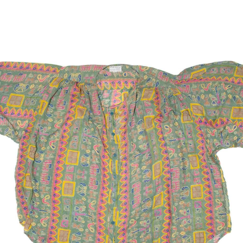 SHAREENA Womens Shirt Green L