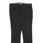 GAP Womens Cotton Blend Black Slim Leg Trousers W28 L32 Zip Closure