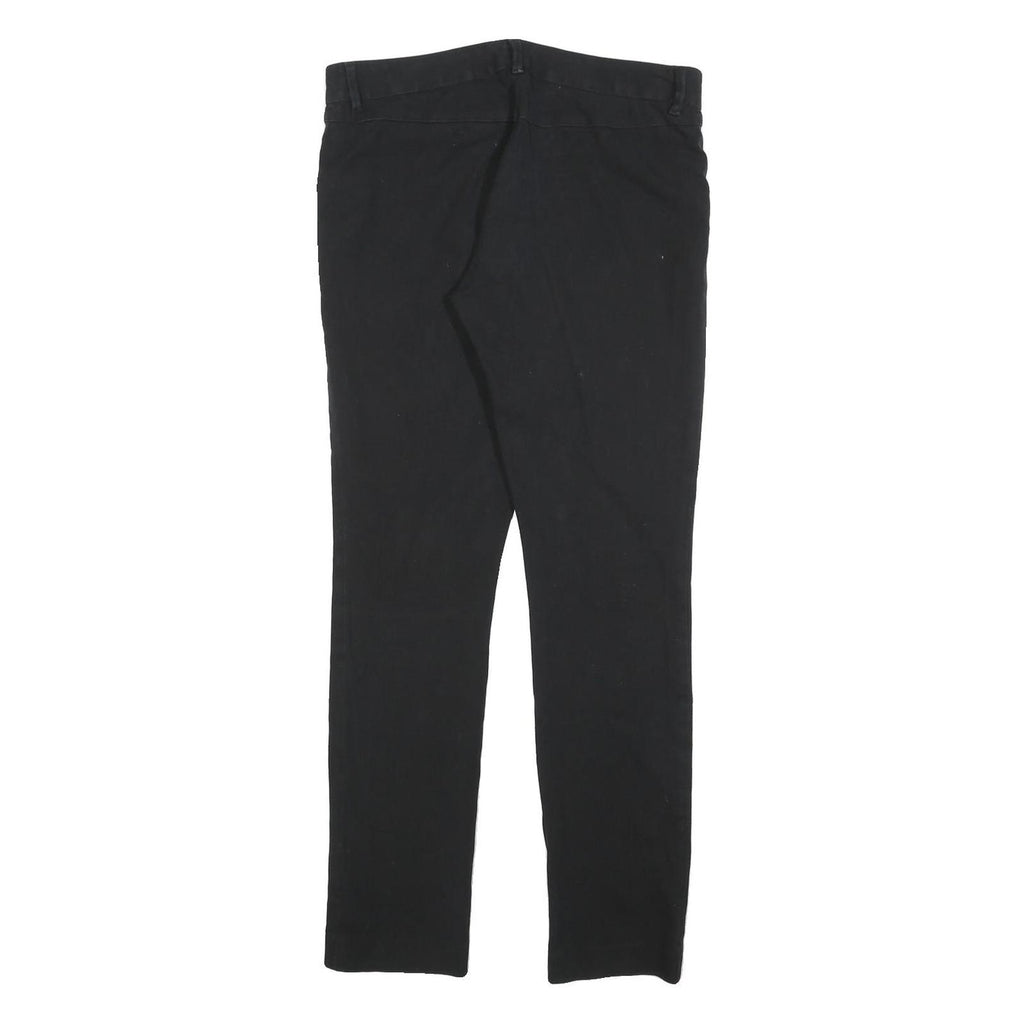 GAP Womens Cotton Blend Black Slim Leg Trousers W28 L32 Zip Closure