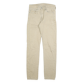LEVI'S 510 Mens Slim Jeans Beige Denim W28 L32 Classic Cotton Zip