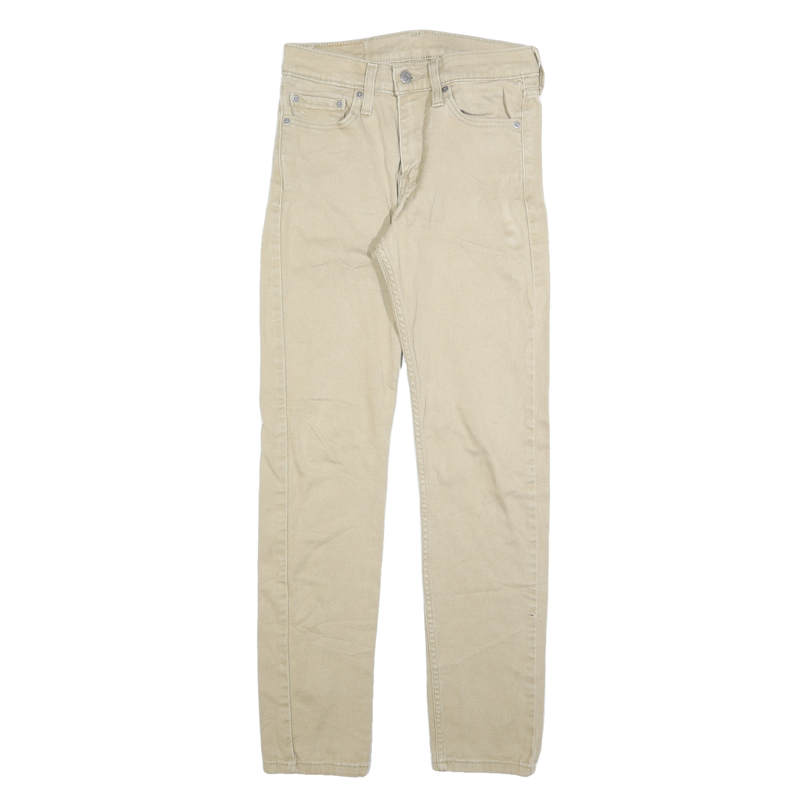 LEVI'S 510 Mens Slim Jeans Beige Denim W28 L32 Classic Cotton Zip