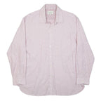 TED BAKER Mens Pink Check Shirt XL Cotton Long Sleeve Classic Formal Wear