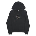 SAINT LAURENT Mens Black Pullover Hoodie S Cotton Drawstring Logo Script Print