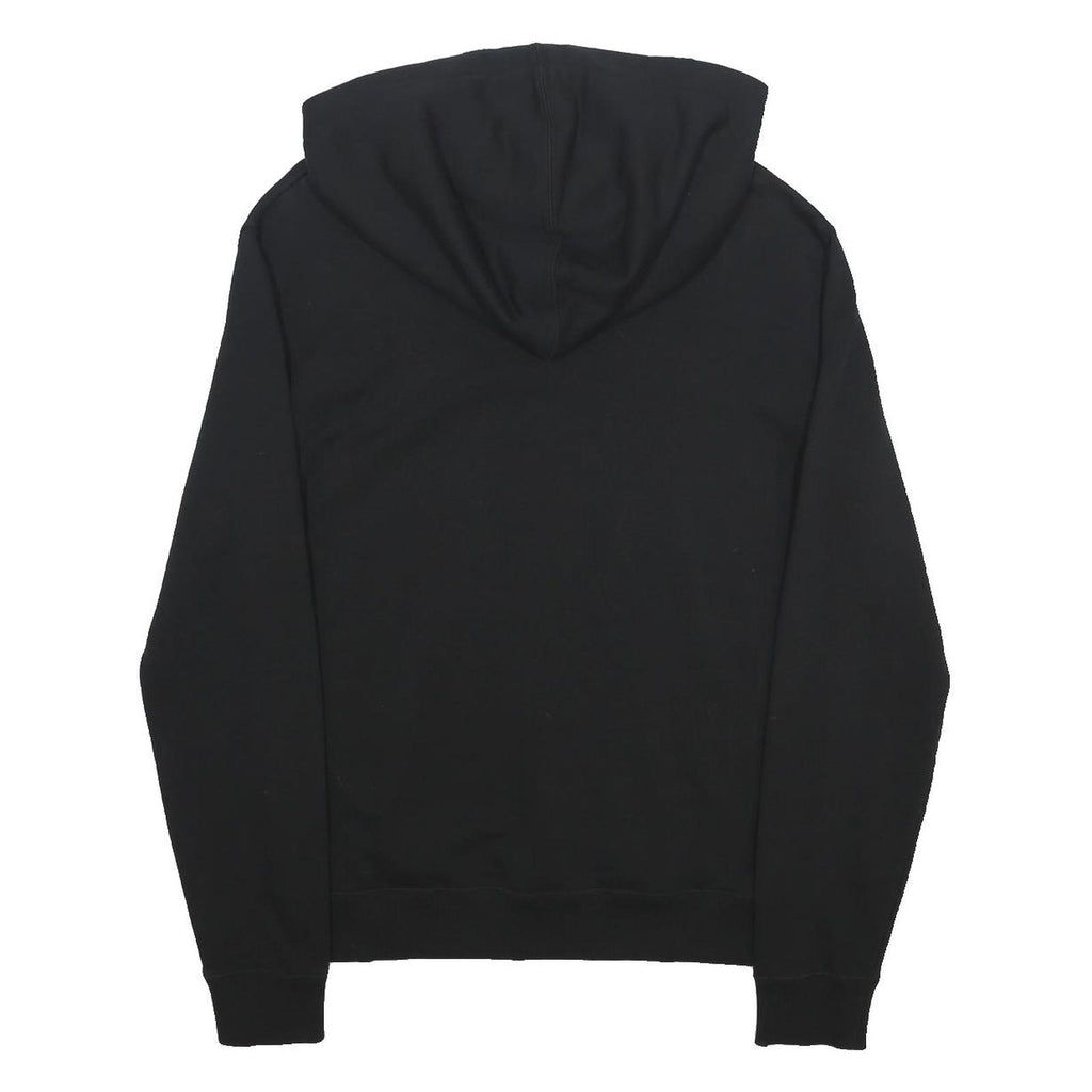 SAINT LAURENT Mens Black Pullover Hoodie S Cotton Drawstring Logo Script Print