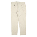 TOMMY HILFIGER Mens Cotton Blend Beige Slim Straight Trousers W34 L30 Casual