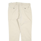 TOMMY HILFIGER Mens Cotton Blend Beige Slim Straight Trousers W34 L30 Casual