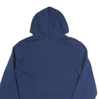 PUMA Womens Navy Blue Hoodie L Cotton Blend Pullover Casual Sports Sweatshirt