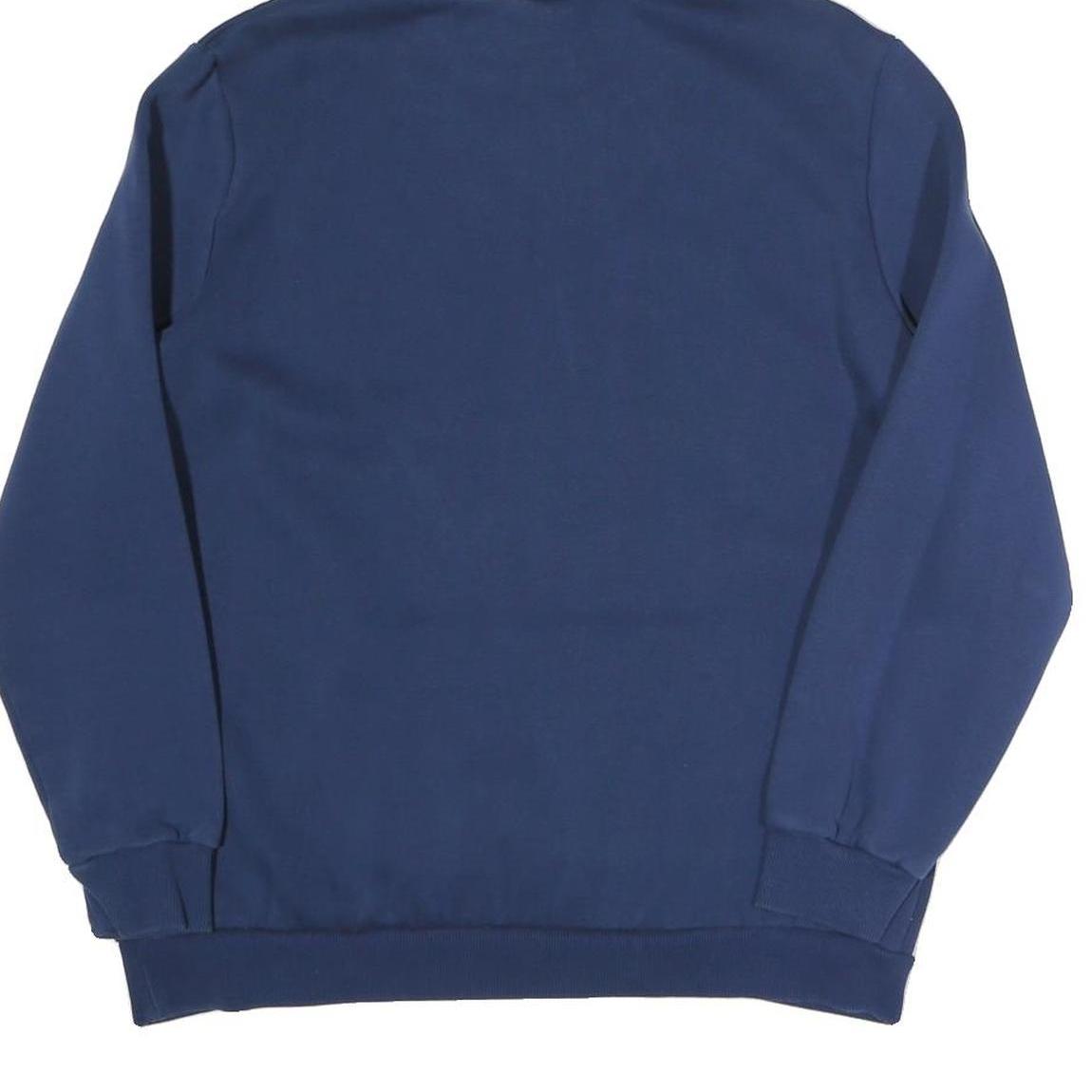 PUMA Womens Navy Blue Hoodie L Cotton Blend Pullover Casual Sports Sweatshirt