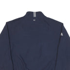 ADIDAS Mens Navy Blue Sports Jacket L Polyester Plain Zip Lightweight