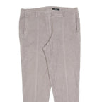 BOSS HUGO BOSS Womens Polyester Blend Beige Slim Straight Trousers W34 L28