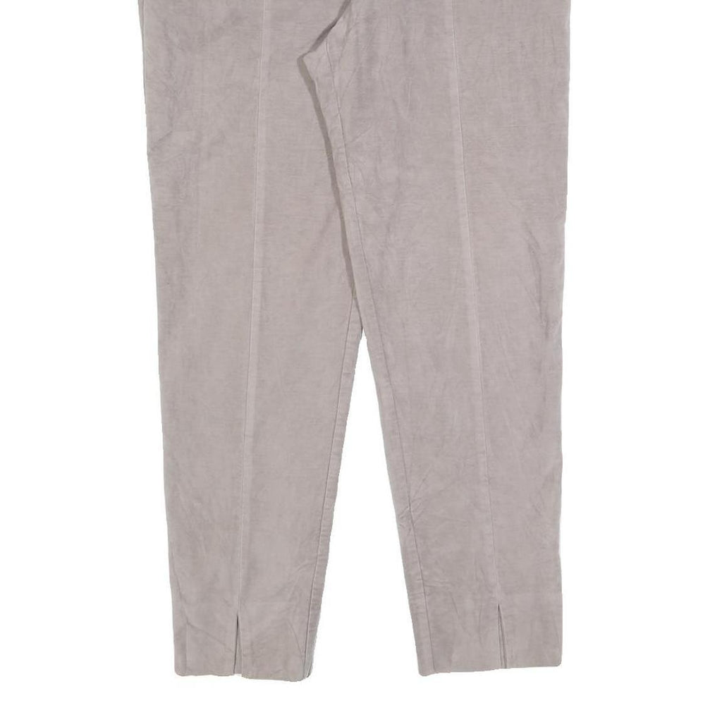 BOSS HUGO BOSS Womens Polyester Blend Beige Slim Straight Trousers W34 L28