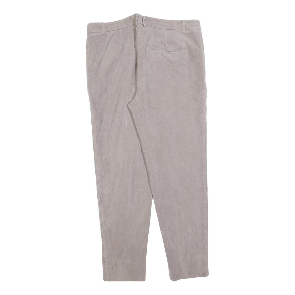 BOSS HUGO BOSS Womens Polyester Blend Beige Slim Straight Trousers W34 L28