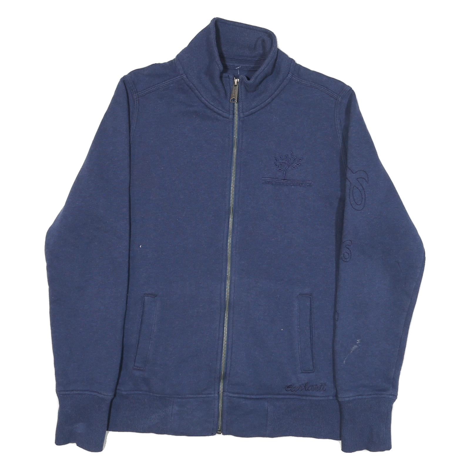 CARHARTT Mens Blue Zip Jacket M Cotton Blend Plain Casual Workwear