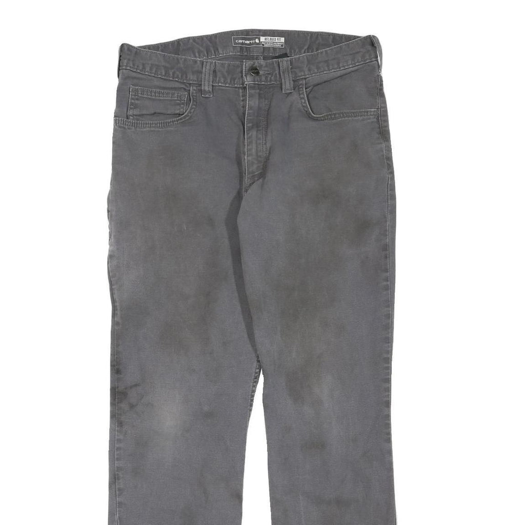CARHARTT Mens Jeans Grey Regular Straight Denim W32 L32 Practical Workwear