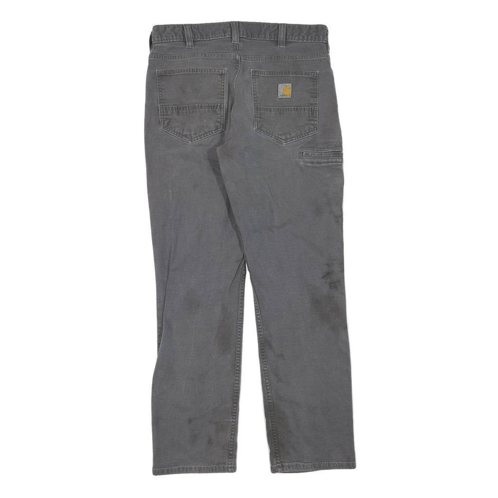 CARHARTT Mens Jeans Grey Regular Straight Denim W32 L32 Practical Workwear
