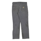 CARHARTT Mens Jeans Grey Regular Straight Denim W32 L32 Practical Workwear