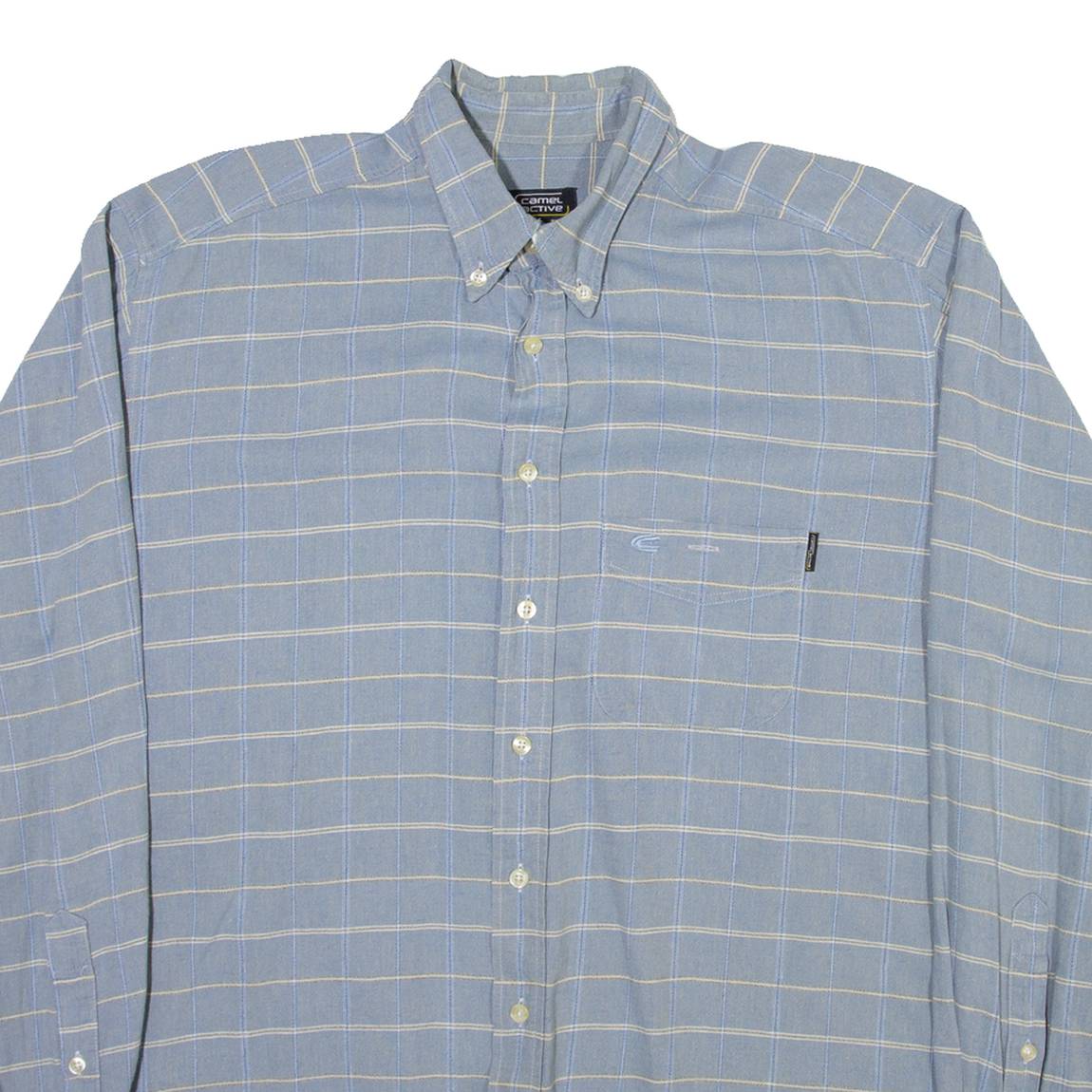 CAMEL ACTIVE Mens Shirt Blue Check Long Sleeve M
