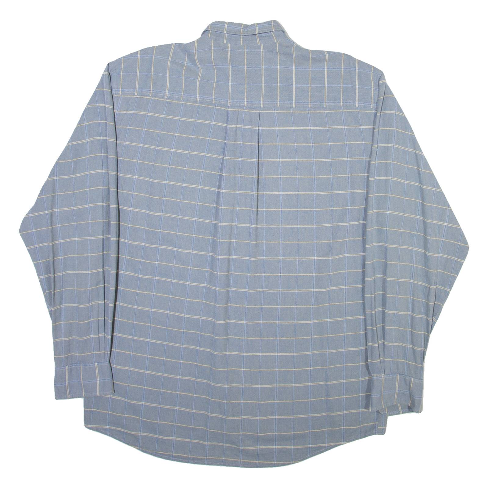 CAMEL ACTIVE Mens Shirt Blue Check Long Sleeve M