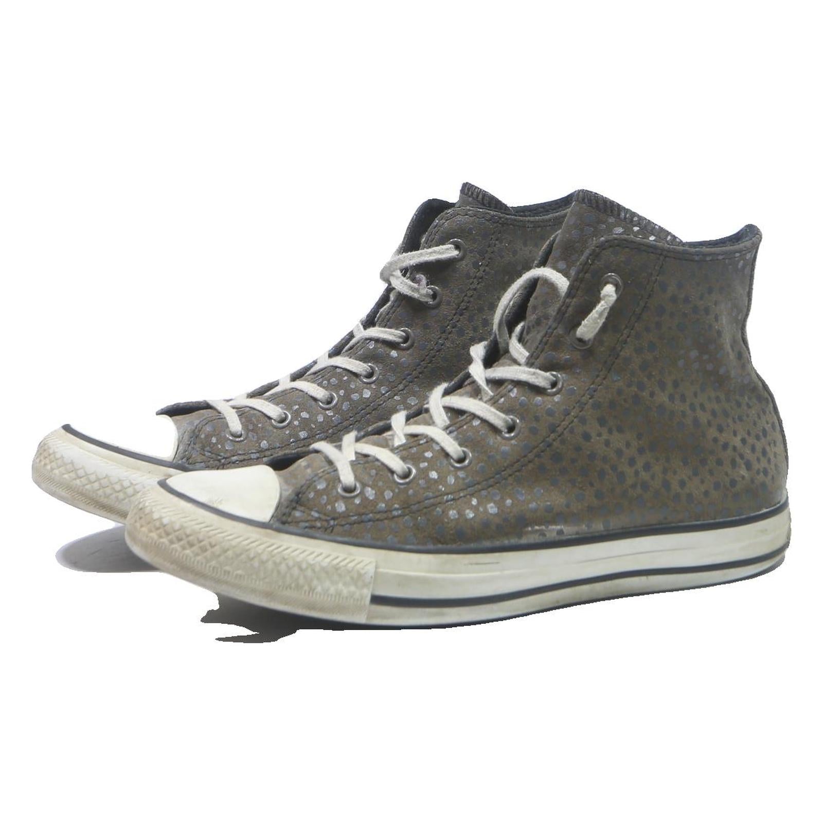 CONVERSE Chuck Taylor All Star Womens High Top Boots Grey Leather UK 5 Classic