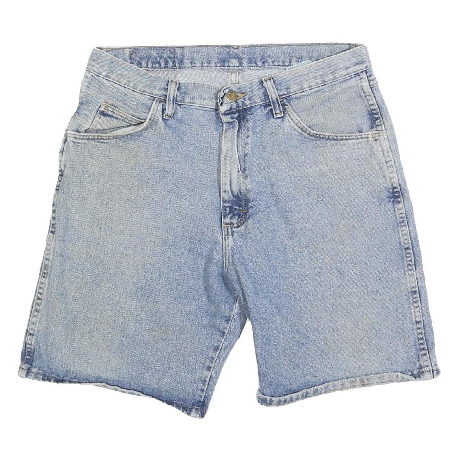 WRANGLER Mens Shorts Blue Denim Casual M W32 Lightweight Cotton Blend