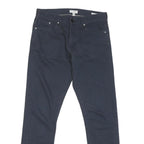 CALVIN KLEIN Mens Cotton Blend Navy Regular Straight Trousers W30 L30