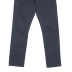 CALVIN KLEIN Mens Cotton Blend Navy Regular Straight Trousers W30 L30