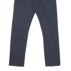 CALVIN KLEIN Mens Cotton Blend Navy Regular Straight Trousers W30 L30