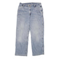 CARHARTT Mens Jeans Blue Regular Straight Denim Stone Wash W32 L29 Workwear