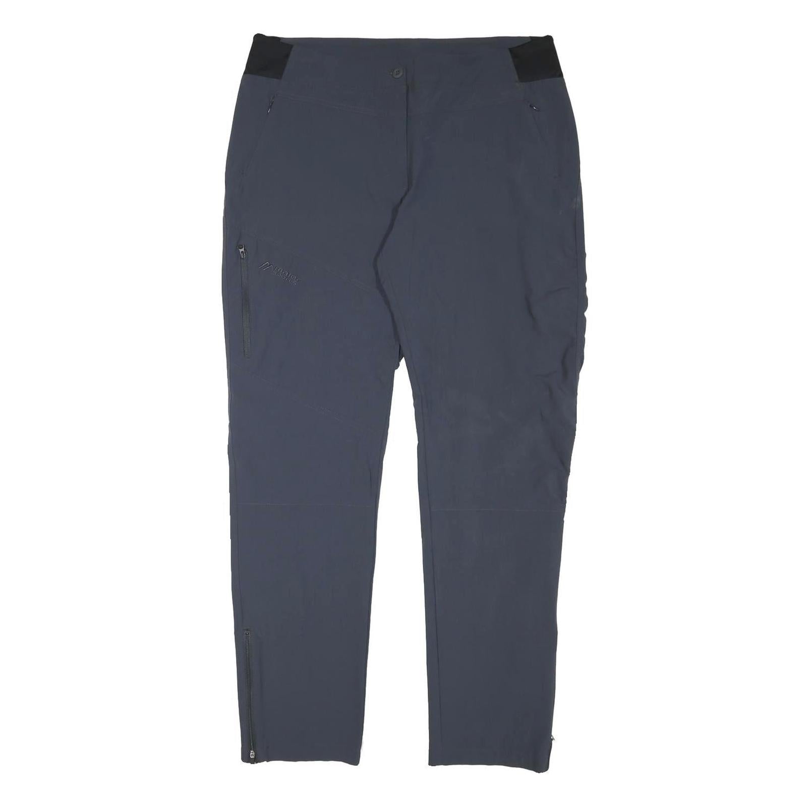 MAIER Womens Polyester Blend Navy Slim Tapered Trousers W36 L31 Outdoor Casual