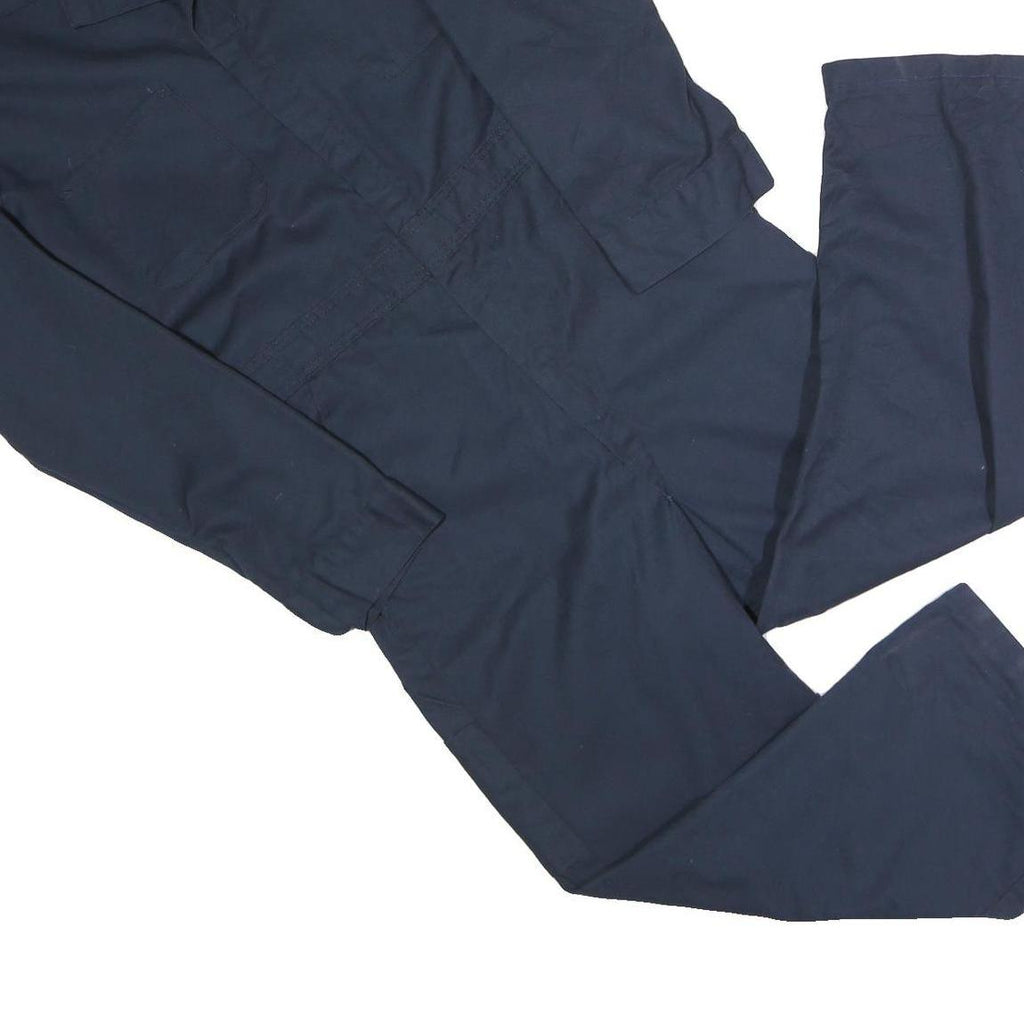 DAKOTA Mens Navy Blue Dungarees Regular Fit Polyester Blend L W36 L25 Workwear