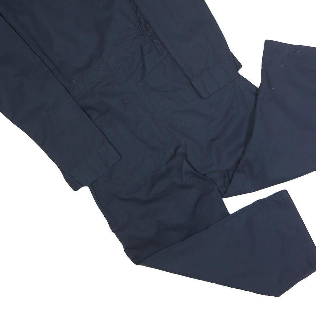 DAKOTA Mens Navy Blue Dungarees Regular Fit Polyester Blend L W36 L25 Workwear