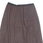 Womens Straight Skirt Orange Knee Length Chevron S