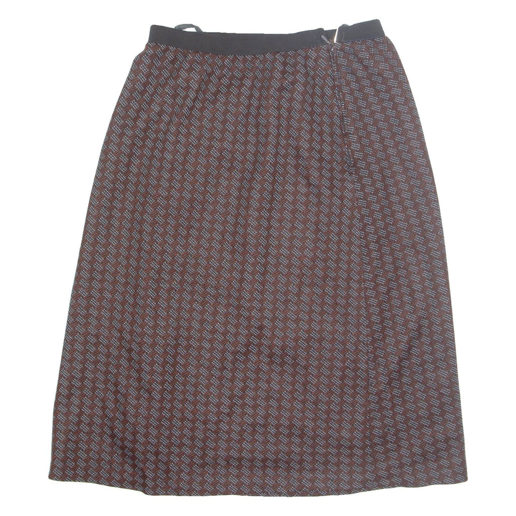Womens Straight Skirt Orange Knee Length Chevron S