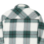 ZARA Womens Green & White Check Jacket M Polyester Blend Button Closure Casual