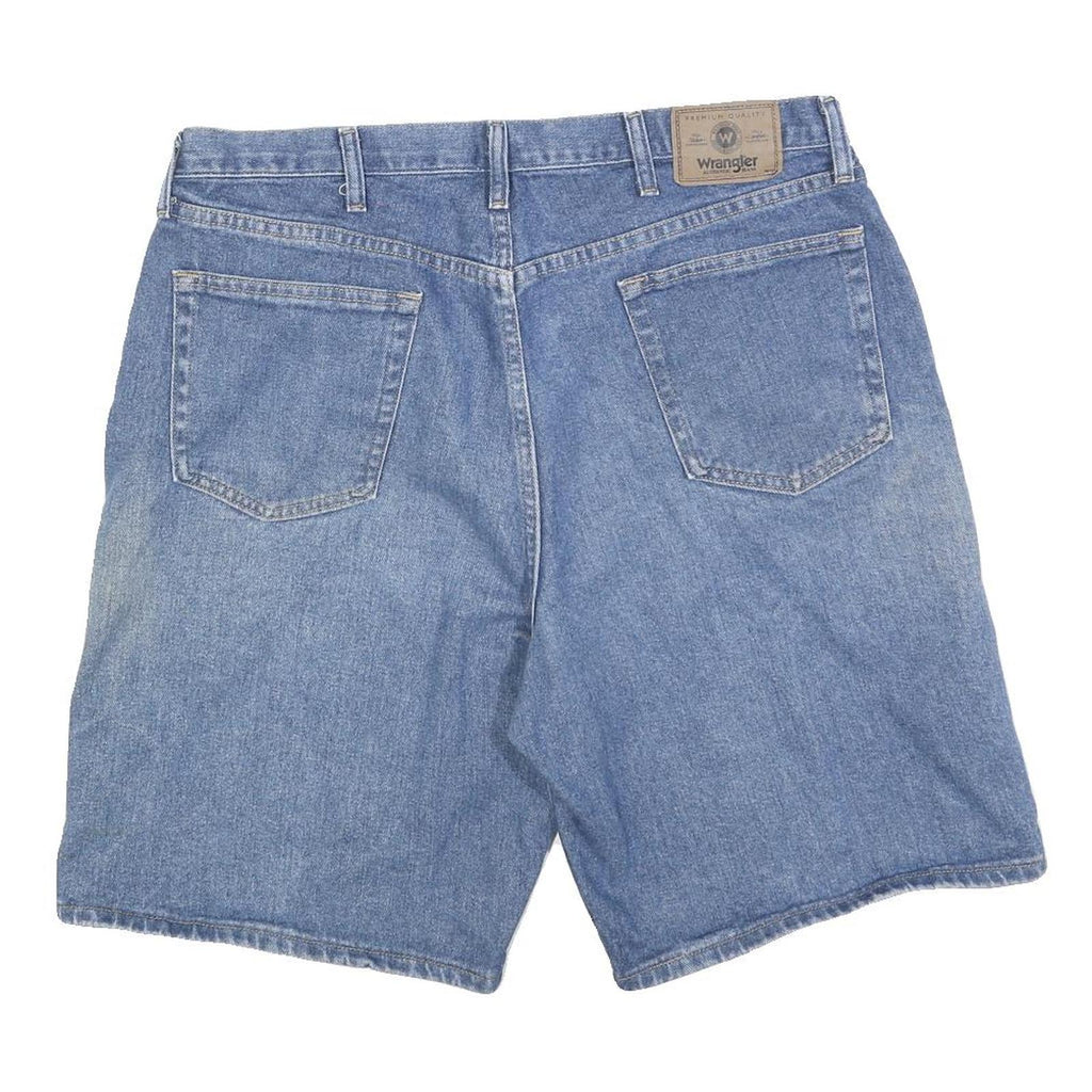 WRANGLER Mens Denim Blue Classic Fit Denim Shorts XL W38 Casual Cotton Blend