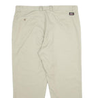 DICKIES Mens Polyester Blend Beige Regular Straight Trousers W40 L30 Workwear